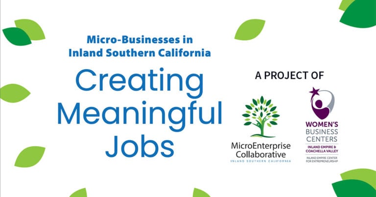 Creating Meaning Jobs Report from Microenterprise Collaborative and Women's business centers of inland empire and coachella valley