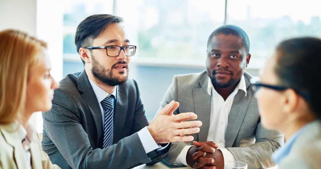 Small business owners in San Bernardino County talking